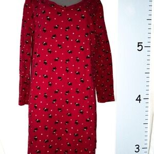 Charter Club Intimates Red w/Black Scotty Dogs‎ All Over Nightgown Large